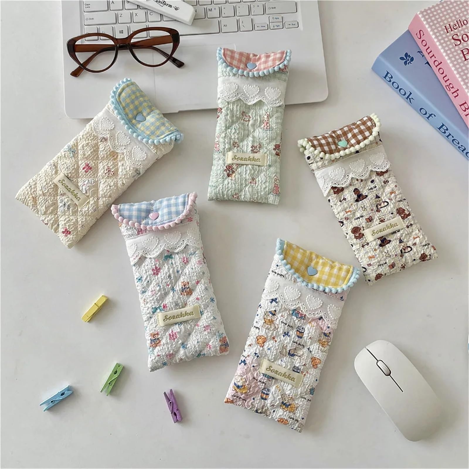 Sonnenbrillen etui Niedliches Weiches Brillenetui Mit Cartoon-Motiv Tragbar Bruchsiche Aufbewahrungstasche For Sonnenbrillen Brillen For Mädchen für Stilvoll Tragbar