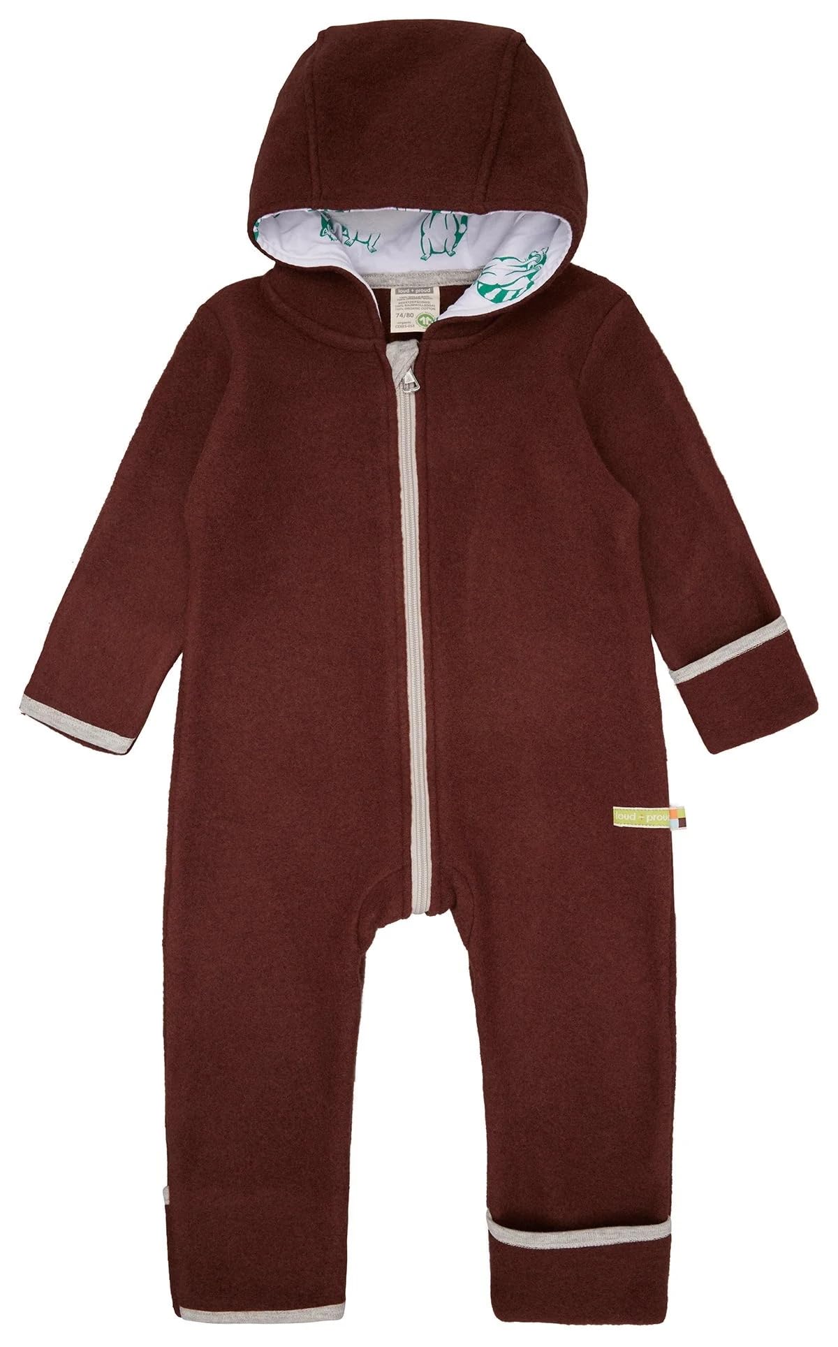 loud + proud Wollfleece, GOTS zertifiziert, Mono polar Bebé-Niños,