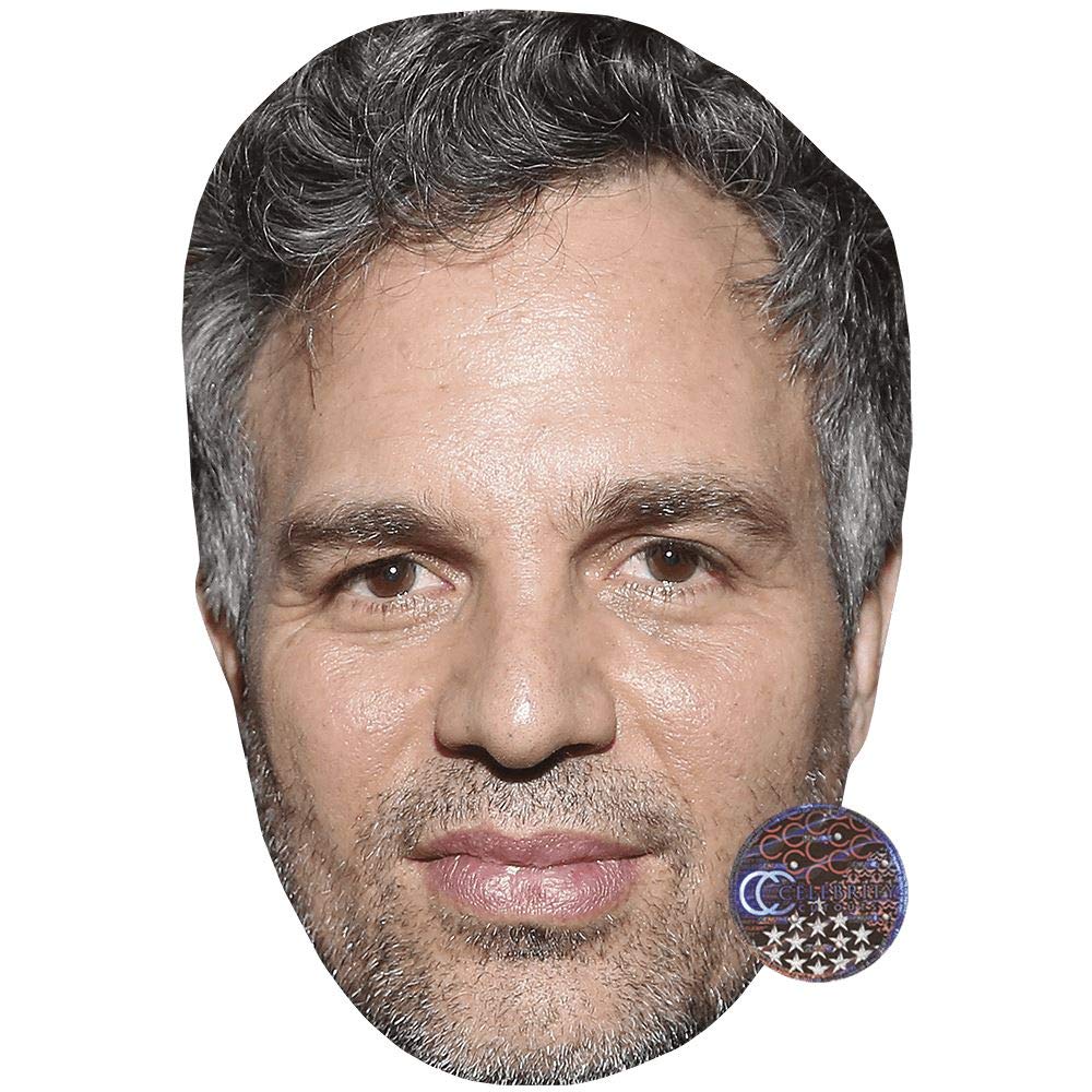 Mark Ruffalo (Beard) Celebrity Mask, Flat Card Face, Fancy Dress Mask