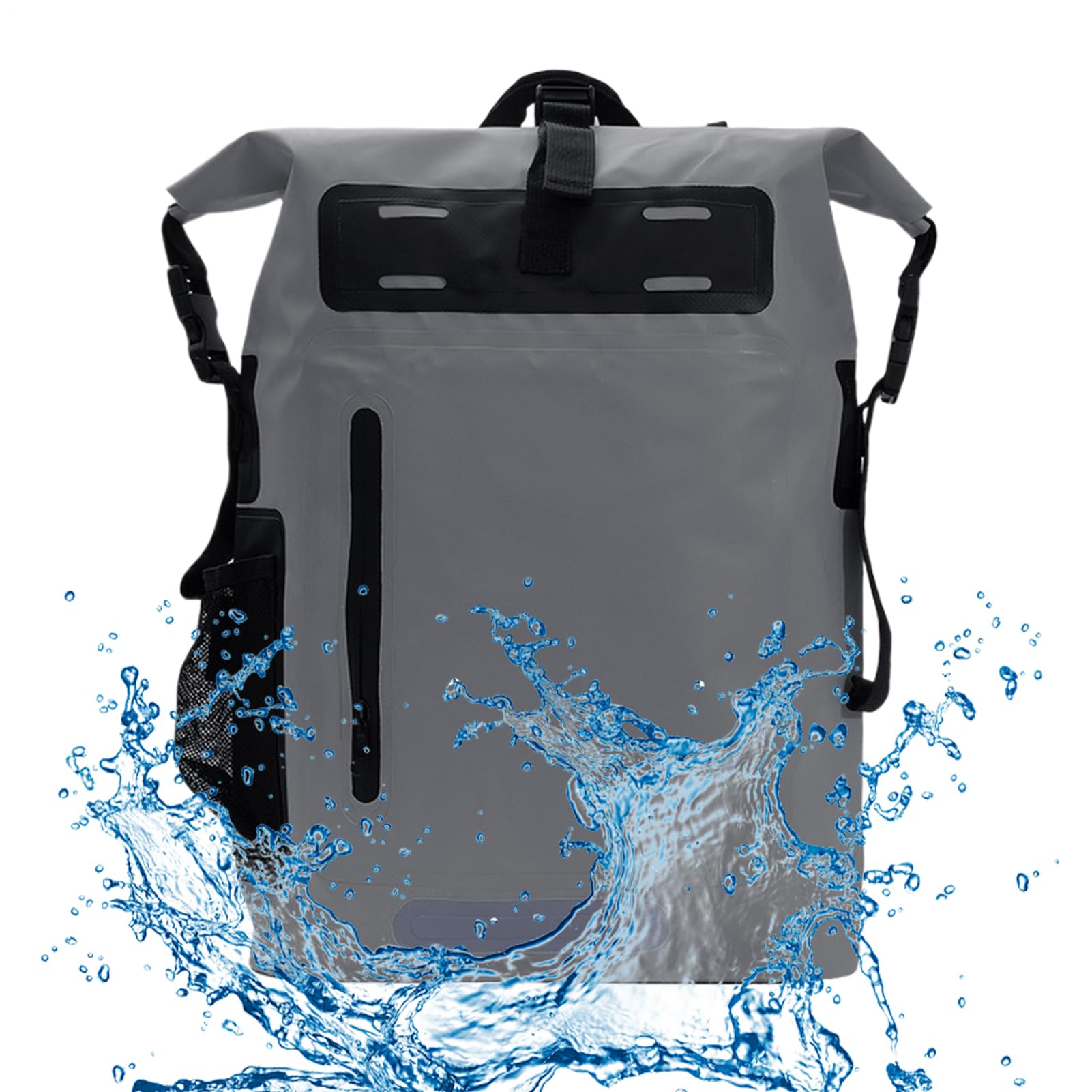 Zaino Impermeabile Chiusura Roll-Top Tracolla Regolabile Outdoor