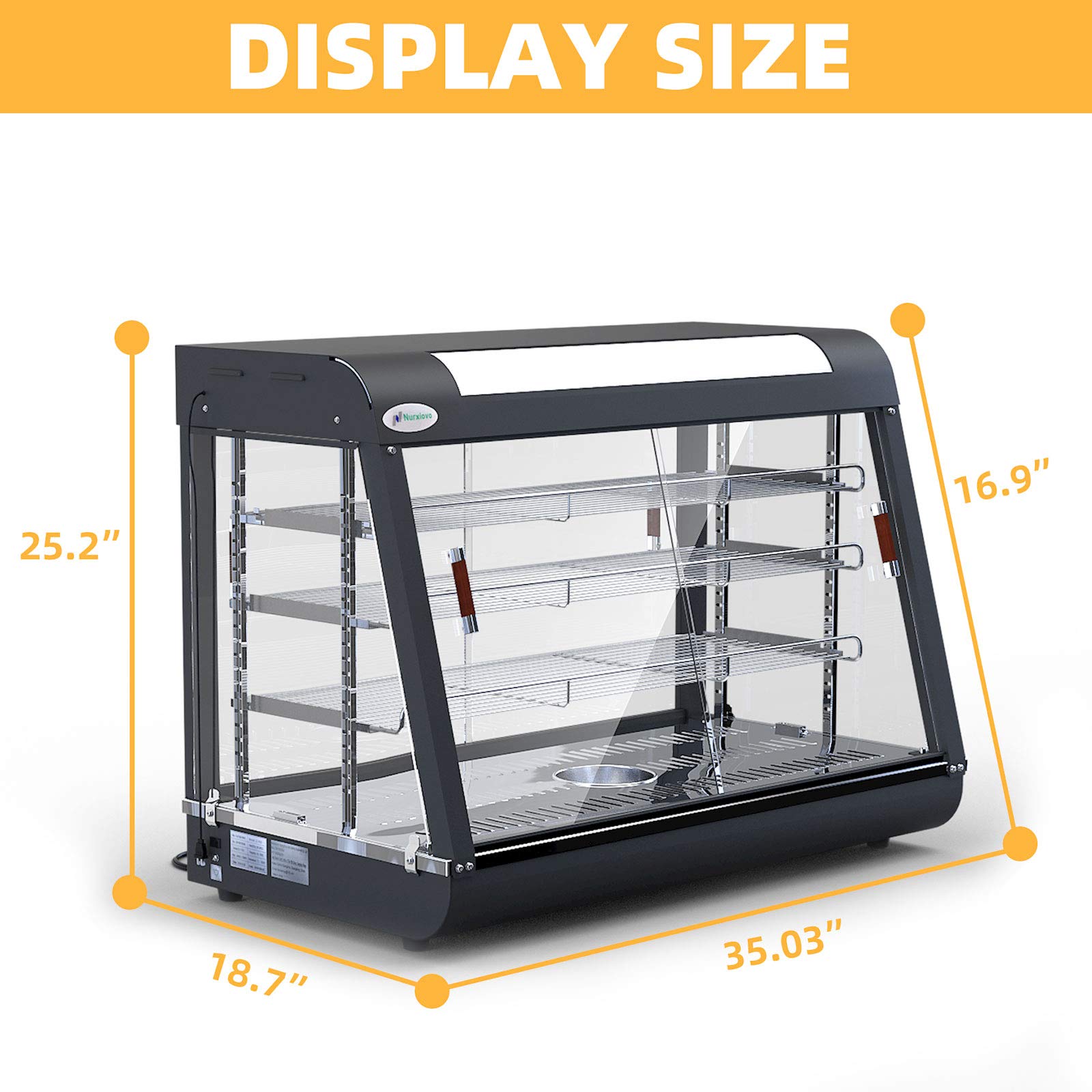 Nurxiovo 35 inch Commercial Food Warmer Countertop Pizza Warmers