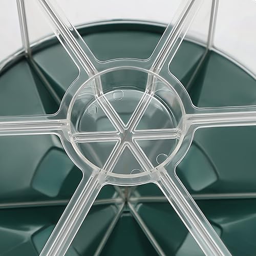 Miniatura 6 de Recipientes grandes para cereales, dispensador giratorio de arroz, dispensador de alimentos secos con 6 compartimentos, contenedor de almacenamiento