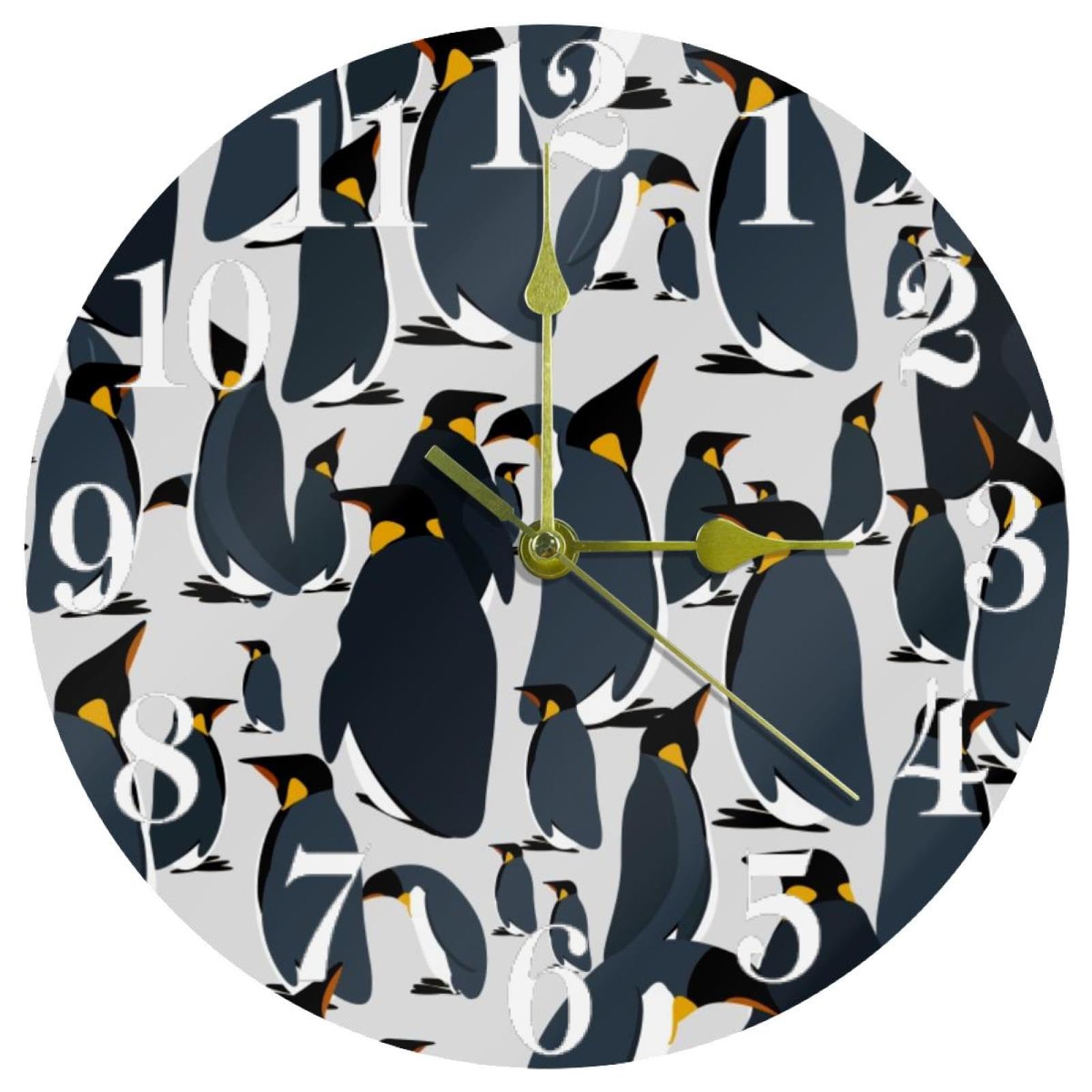 Horloge murale à quartz sans bruit mécanisme fluide antarctique pour bureau et maison