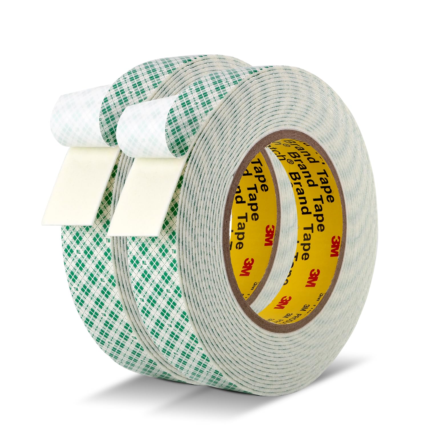 Cinta de espuma de doble cara de 25 mm x 5,5 m 2 rollos cinta adhesiva de montaje de alto cizallamiento con resistencia a altas temperaturas Para montaje interior y exterior
