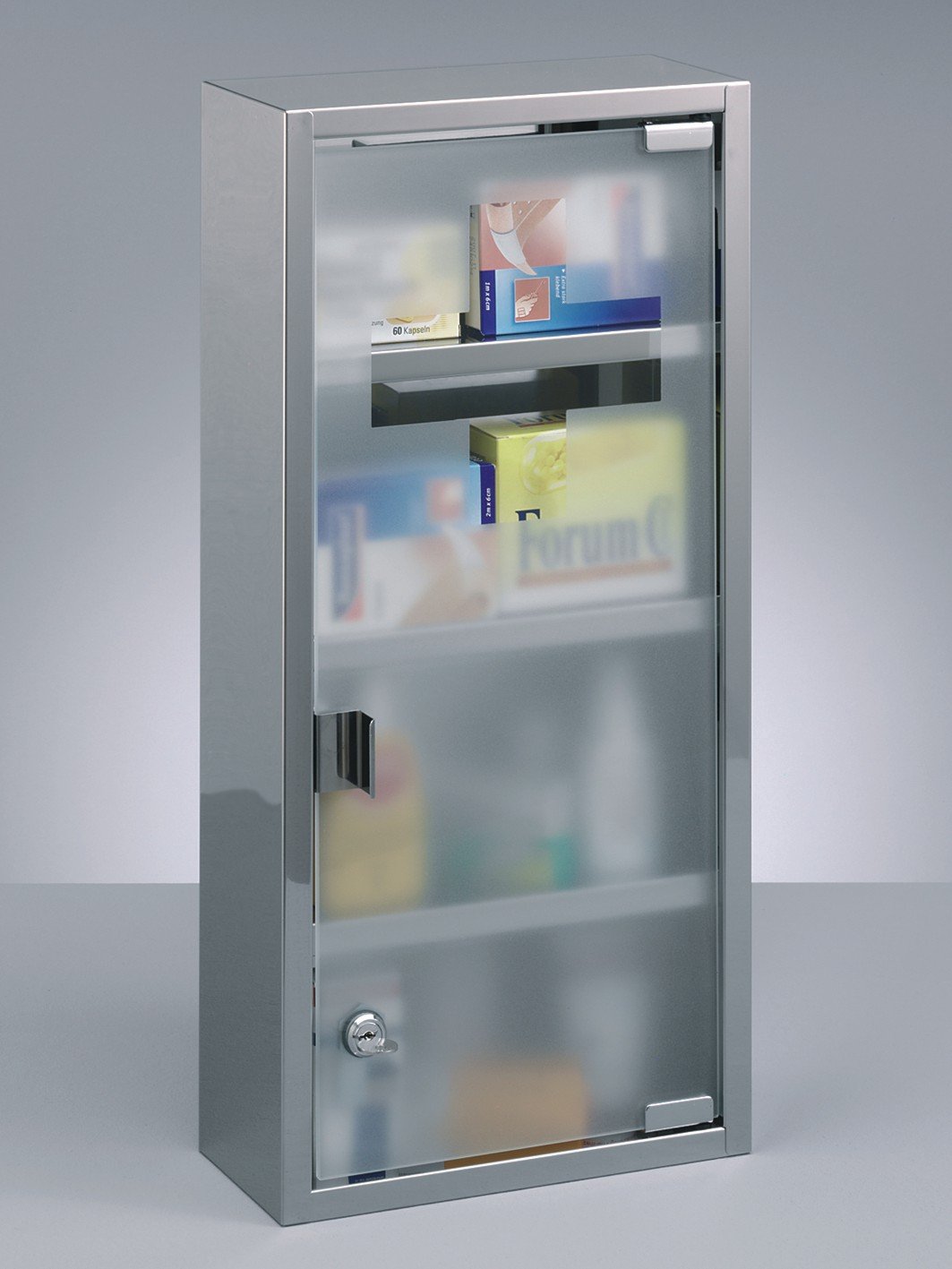 Zeller Present 18112 Armoire à Pharmacie en Acier Inoxydable 27 x 12 x 57 cm