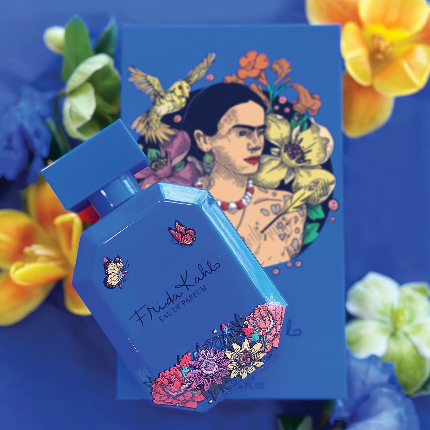 Frida Kahlo Blue Eau de Parfum for Women – Floral Gourmand Fragrance with Agave, Coconut, Jasmine, Orange Blossom, Mexican Vanilla & Amber Long-Lasting Perfume – 1.7 oz Lacquered Bottle Made in USA - Image 4