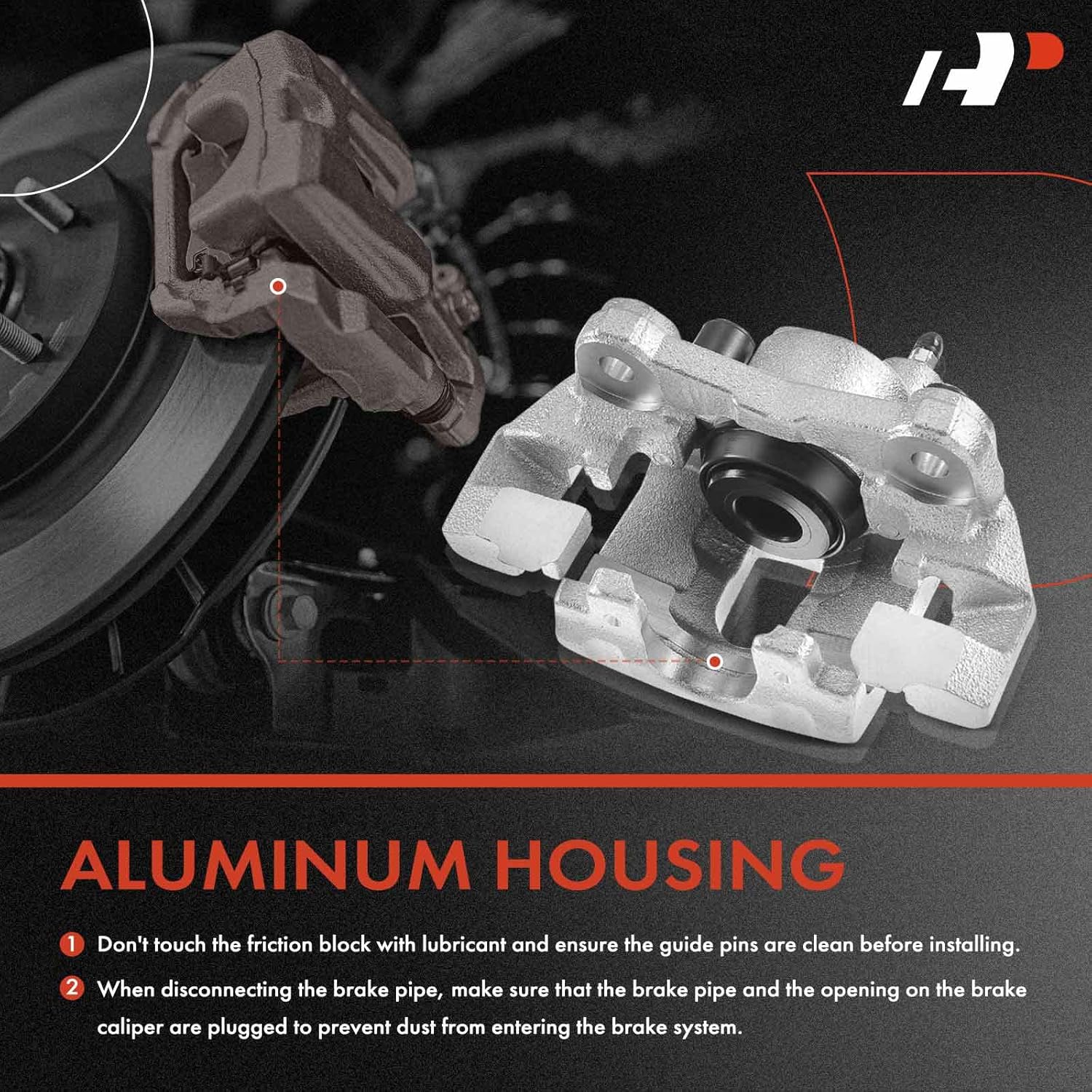 A-Premium Rear Disc Brake Rotors and Ceramic Pads Kit with Calipers Compatible with Jeep Grand Cherokee 1999 2000 2001 2002 2003 2004 4.0L 4.7L 8-PC Set