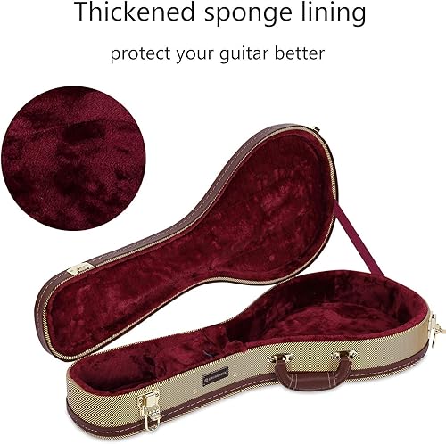 Miniatura 9 de Crossrock Estuche rígido para mandolina estilo F en marrón vintage (CRW620MFBR)