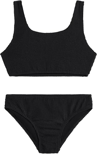 Popcorn Solid Square Neck Bikini
