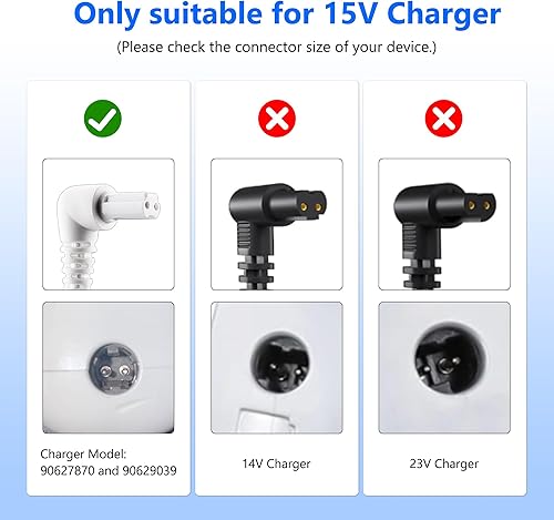 Miniatura 9 de Cargador de aspiradora de 15 V compatible con Black and Decker 90627870 S003AQU1500015 90629039 Cable de alimentación para aspiradora Black + Decker