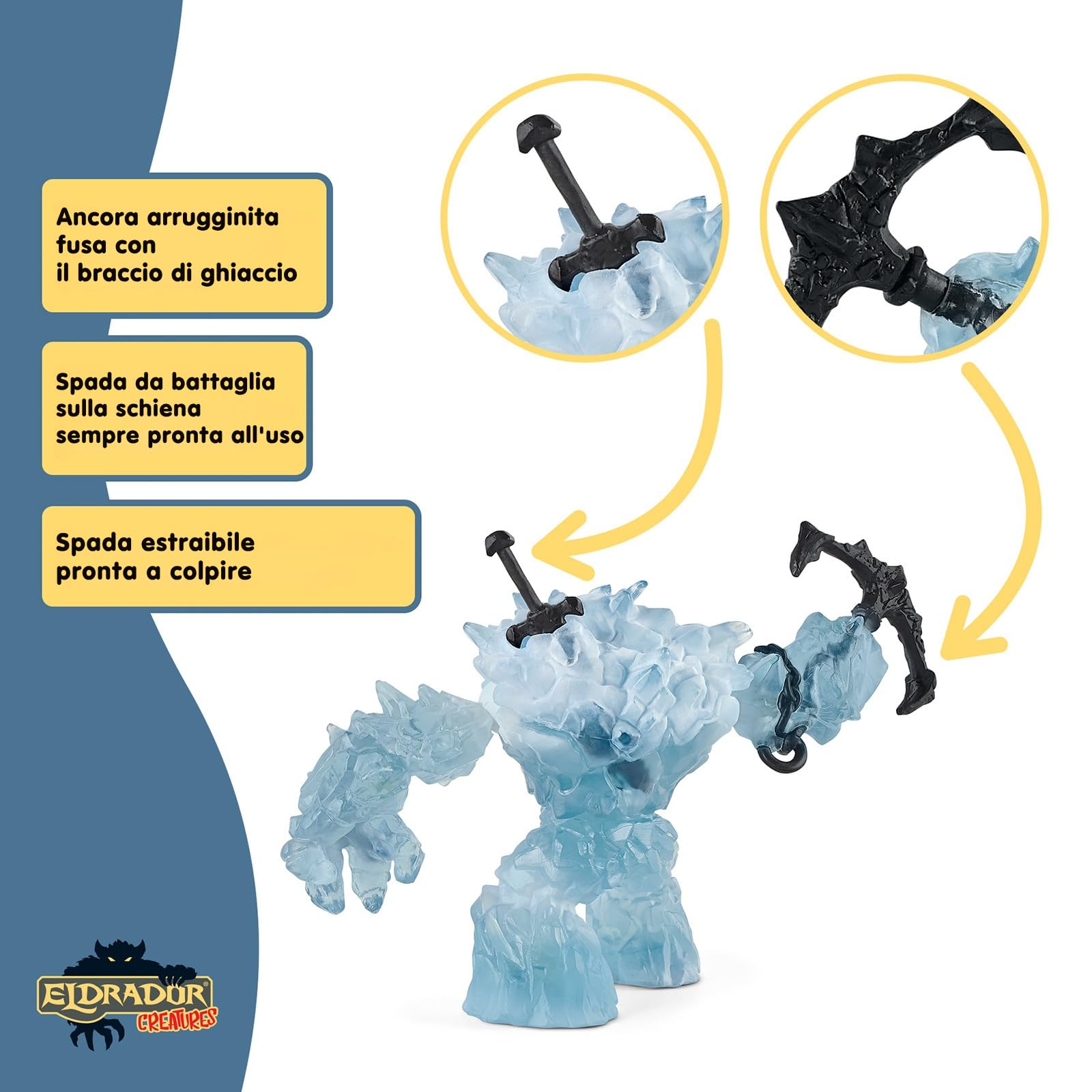 SCHLEICH 70146 Gigante di ghiaccio, da 7 anni, ELDRADOR CREATURES - Figura, 24 x 9 x 14 cm