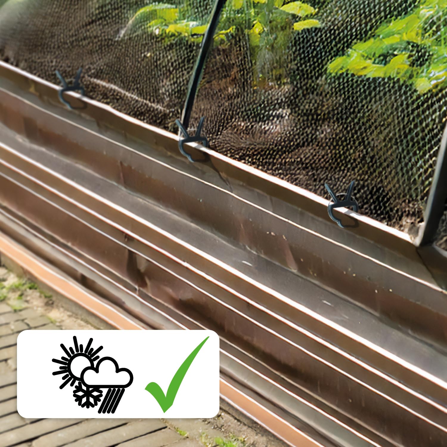 COM-FOUR® 120x Małe zaciski na pędy – kraty mocujące – uchwyty na plandeki – podpory kratowe na pomidory – zaciski na róże – uchwyty na zieleń (100 sztuk - 4x2,5cm)