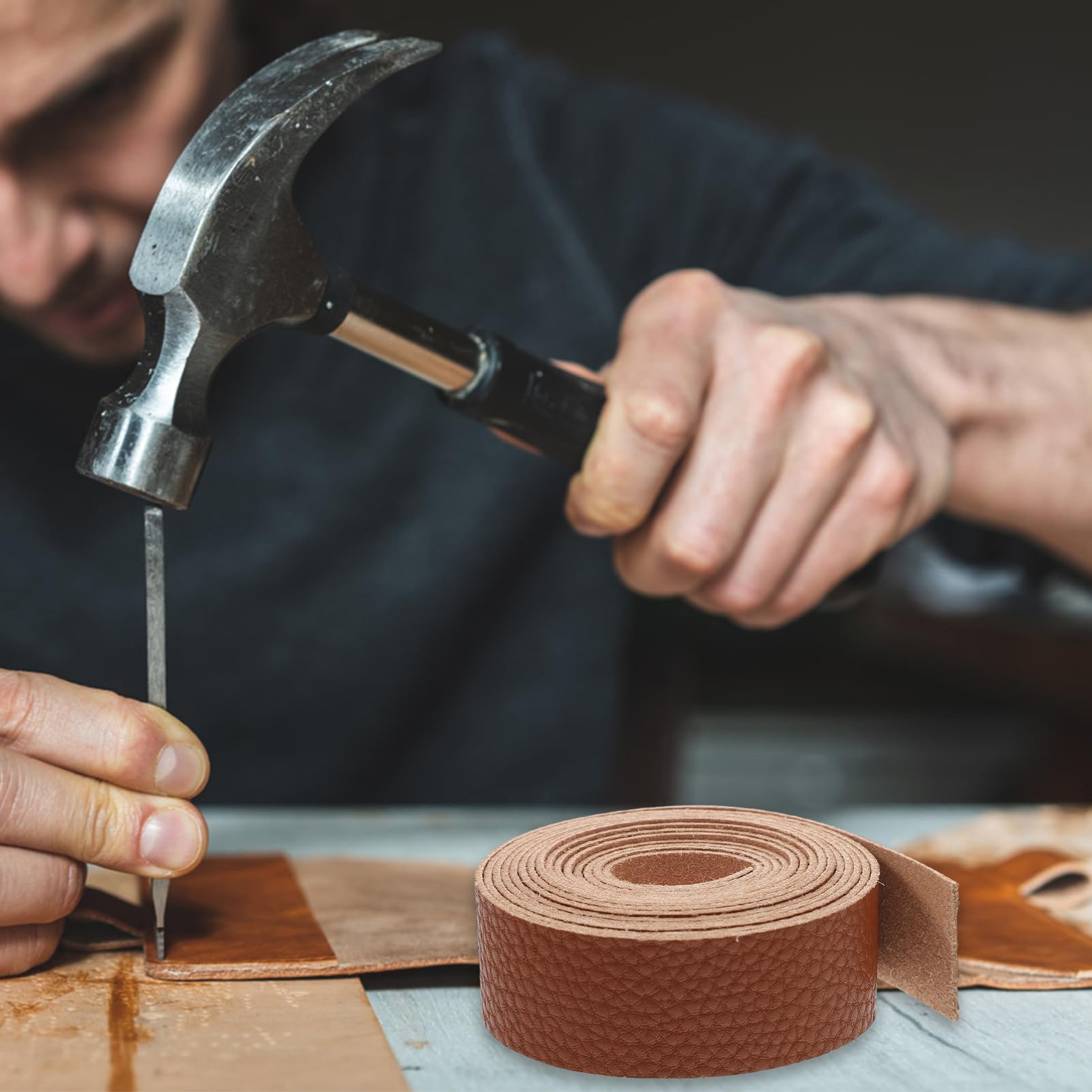 SHINEOFI 4 Rolki Skórzanych Pasków Materiał Rzemieślniczy Półprodukt Skórzany Pasek Do Wyrobu Biżuterii Pasek Na Ramię Pasek Do Zegarka Obroża Dla Psa