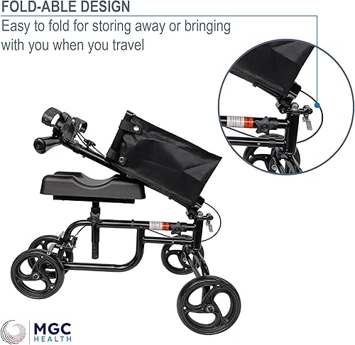 Miniatura 4 de MGC HEALTH Rodillera de lujo orientable para lesiones de piernas y pies  Rodillera de doble rotura  Rodillera fácil de montar