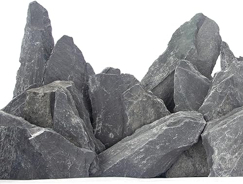 Miniatura 9 de CFKJ 18 libras Rocas de piedra de pizarra natural, rocas de piedra de pizarra de 5 a 7 pulgadas para paisajismo acuático, acuarios, terrarios,