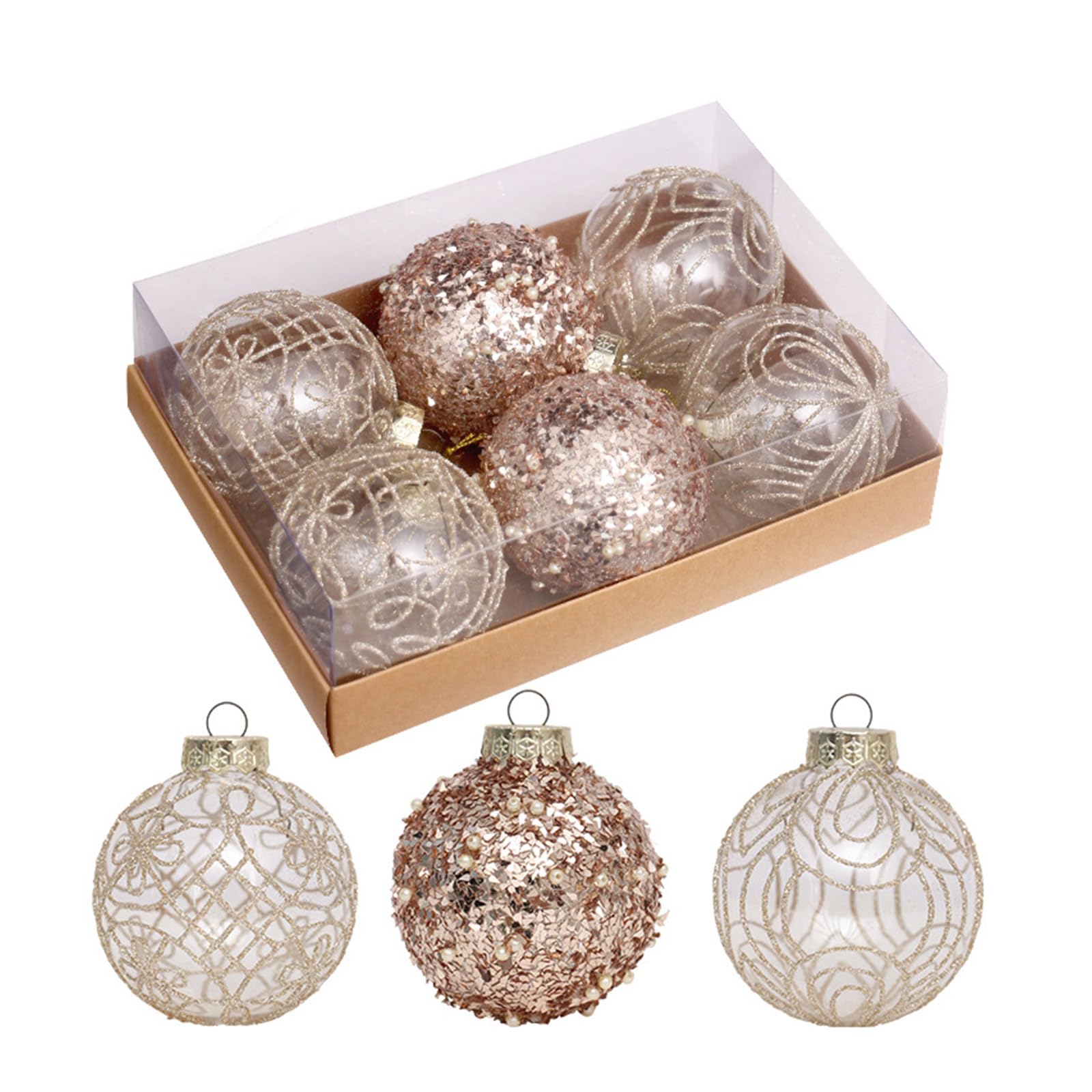 Stylish Christmas Tree Baubles Pendant Hand Painted Colorful Christmas Holidays Decorations Festives Tree Embellishments Accessories