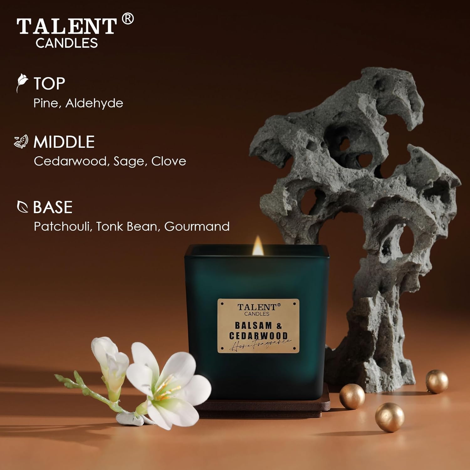 Scented Soy Candles, Deluxe Noble Aromatherapy Candles, Balsam & Cedarwood, Candles for Home Scented, 7.05oz - Image 6