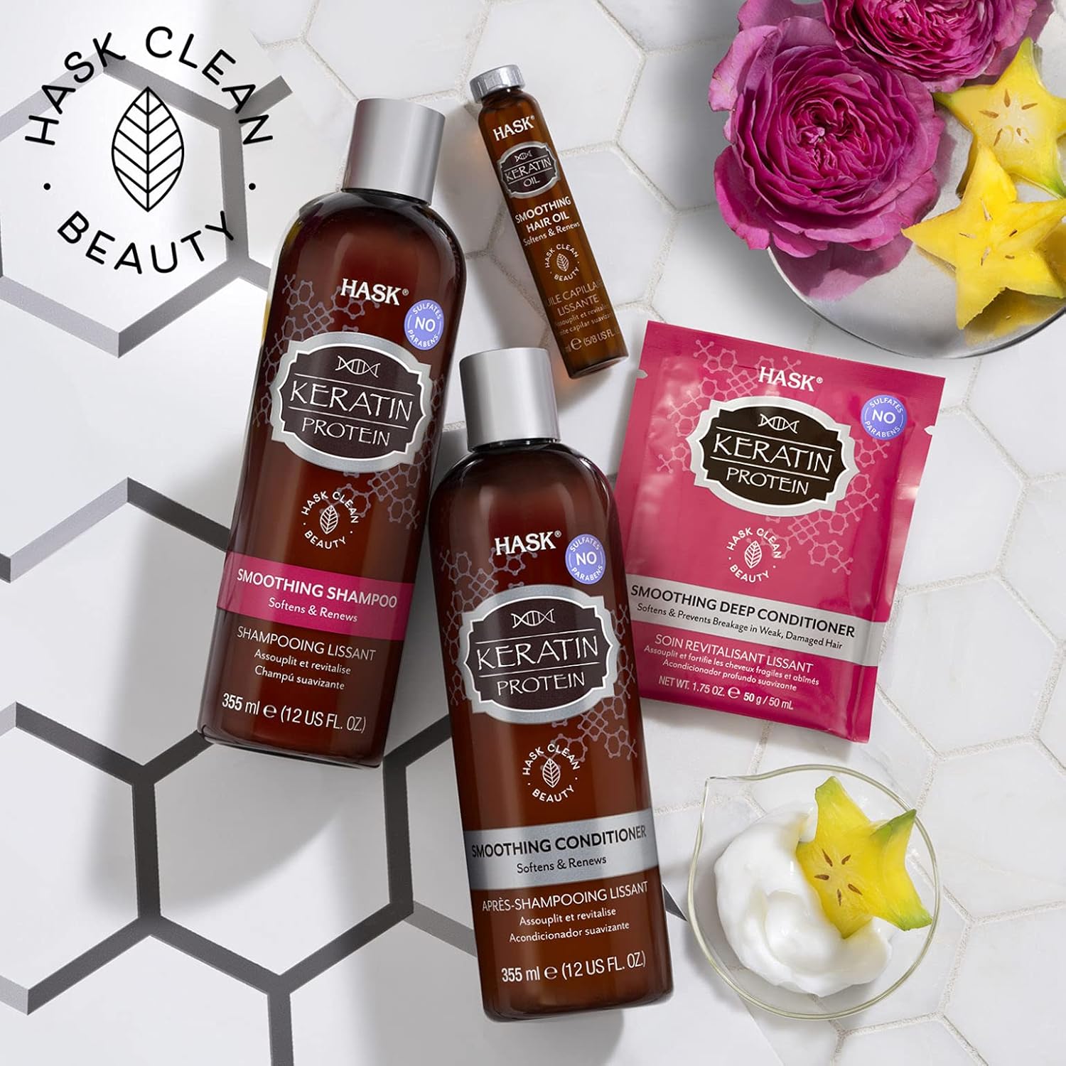 HASK Keratin Protein Smoothing Deep Conditioner, 12 Count