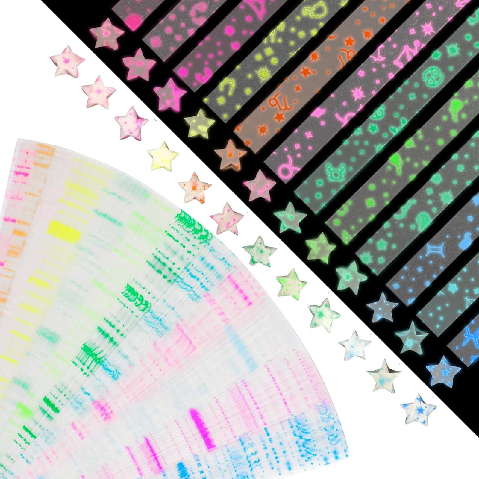 ZYEKIU Paper Star 630 PCS Strips Origami Paper Origami Star Paper Strips