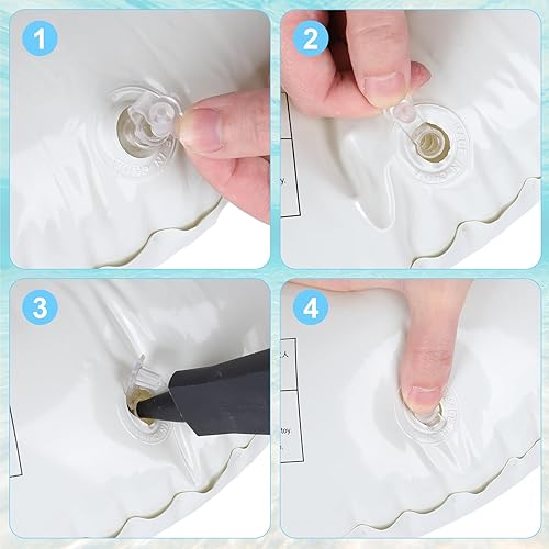 Miniatura 4 de 4 flotadores inflables para piscina, 4 colores, anillos de natación retro a rayas, tubos de piscina para adultos, adolescentes, verano, playa,