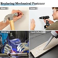 Vista 7 de Cinta de doble cara resistente, tiras para colgar cuadros de 3/4 pulgadas x 10 pies para carteles, cinta de espuma extraíble, impermeable, sin daños