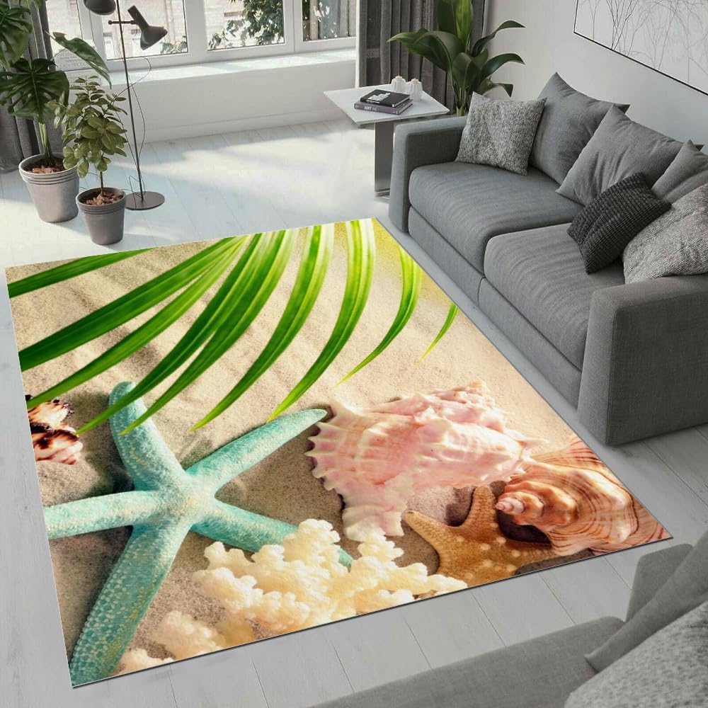 Tapis salon grand tapis de sol rectangulaire anti-dérapant et lavable