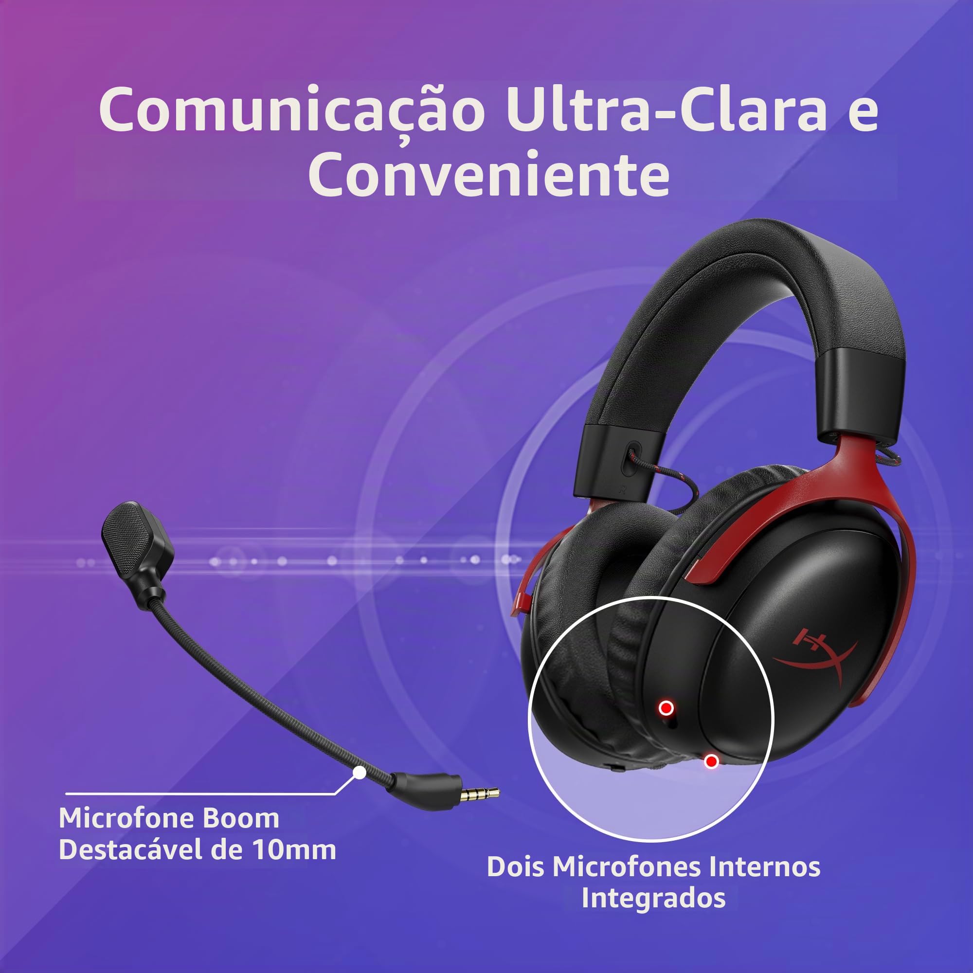 HyperX Cloud III S Wireless - Gaming Headset (Black-Red) | Amazon