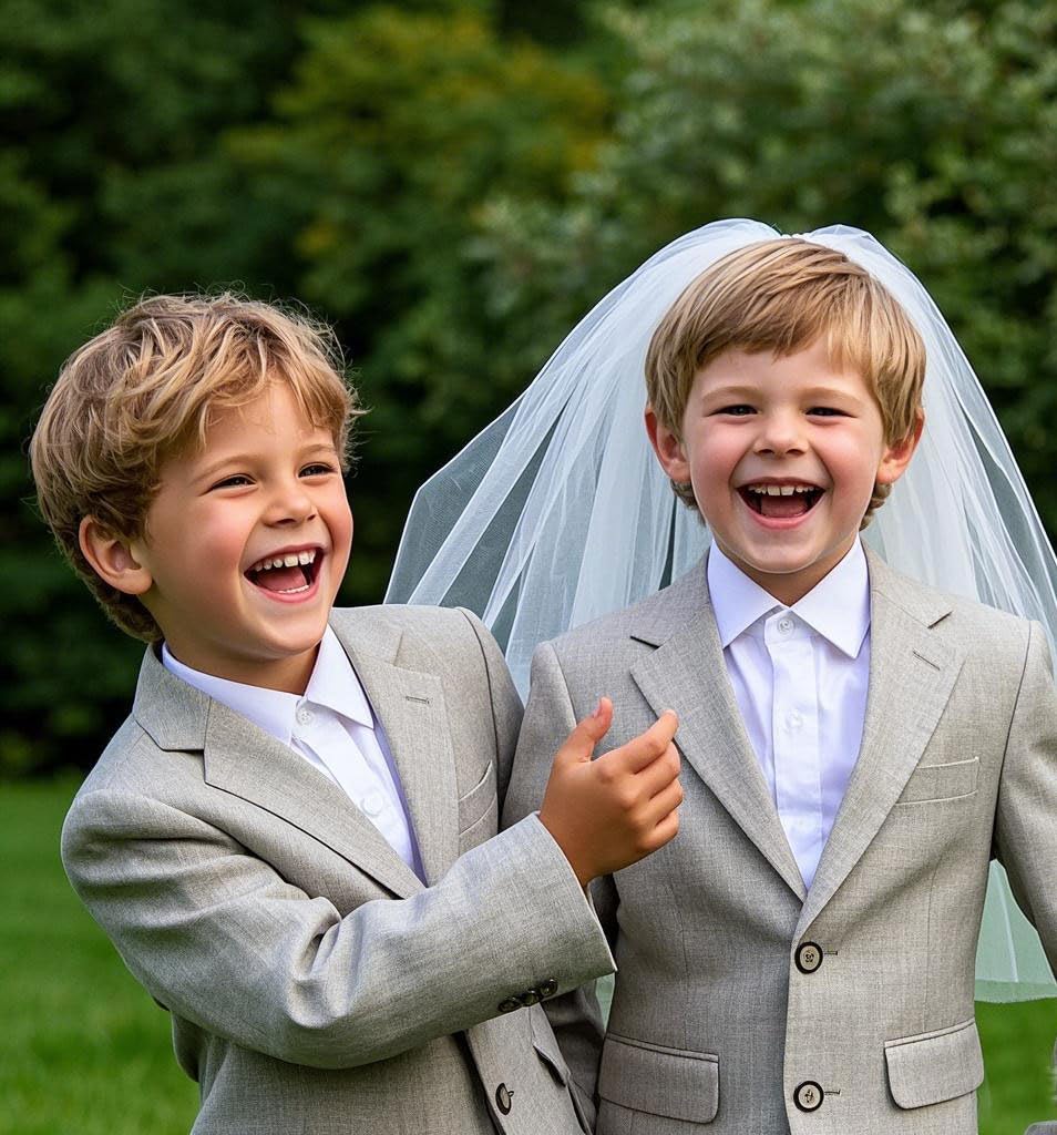 Lot de 2 costumes courts pour garçons pour l'été, mariage, smoking à un bouton, blazer court et porteur d'anneaux