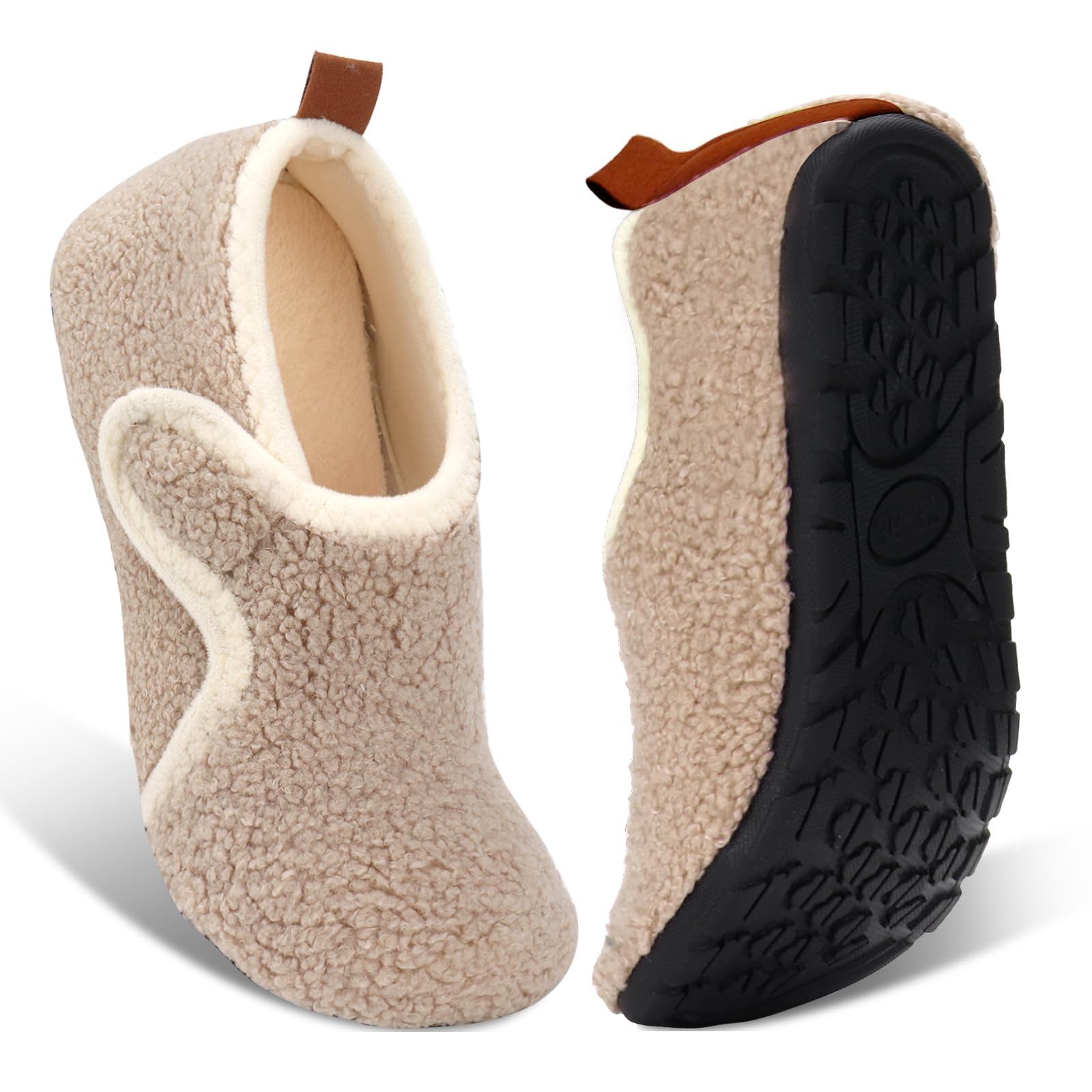 mens house shoes with rubber soles