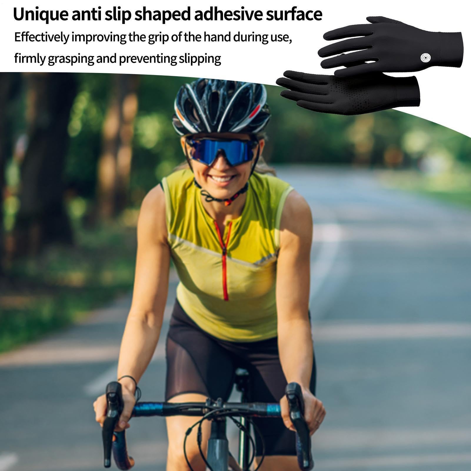 Guantes de protección solar, guantes transpirables con sensación de hielo, guantes de sol de pesca, guantes de kayak, equipo de remo, canoa, equipo profesional de protección UV UPF 50 Plus para