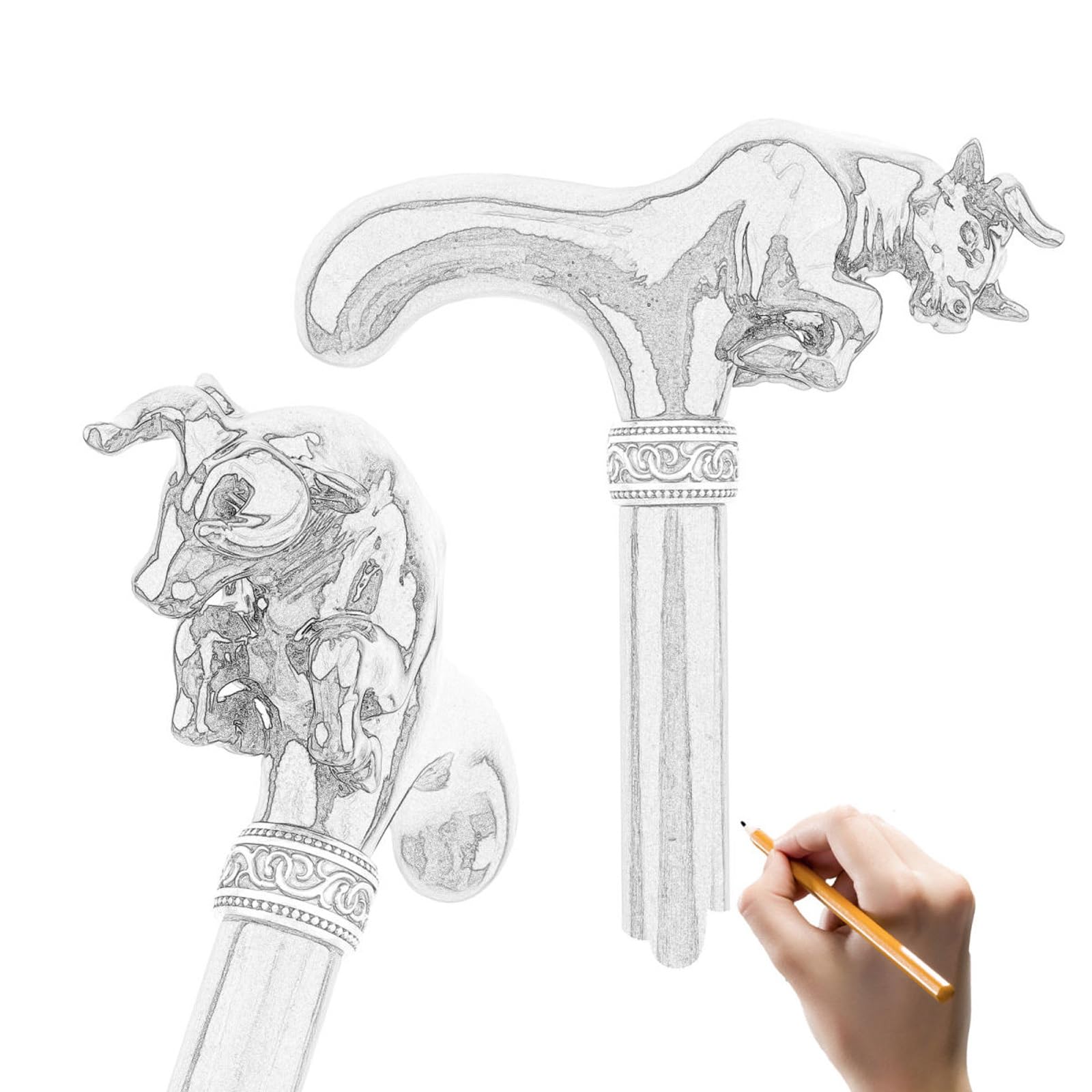 Bastón de Madera Maciza con Cabeza de Toro, Bastón de Moda de Doble Articulación, Bastón Decorativo para Fiestas de Cosplay, Báculo de Halloween de 36,22 Pulgadas