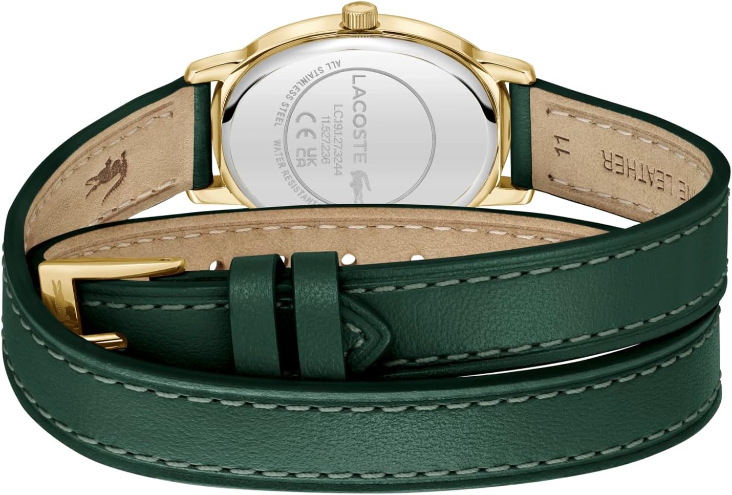 Lacoste Parisienne Women's 2H Watch – Oval Case, Fluted Bezel, Quartz Movement, Double Wrap Smooth Leather Strap, Chic and Minimalist Design - Gift for Her - Image 4