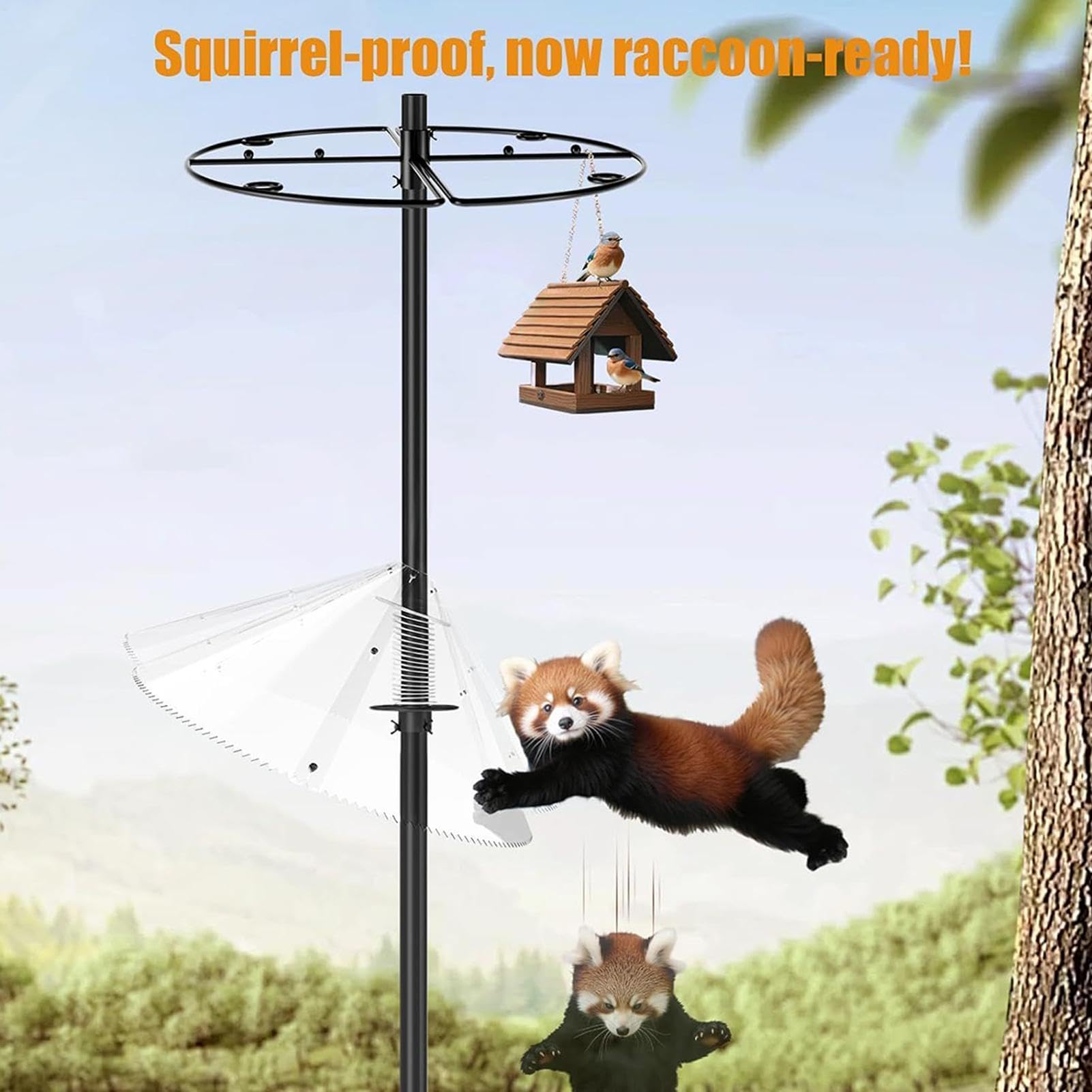 Deflettore Antiscoiattolo per Mangiatoia Protezione Mangiatoia per Uccelli | Dispositivo Anti-Scoiattolo Per Amanti Della Natura Giardinieri Proprietari Di Casa Cortile Giardino Patio