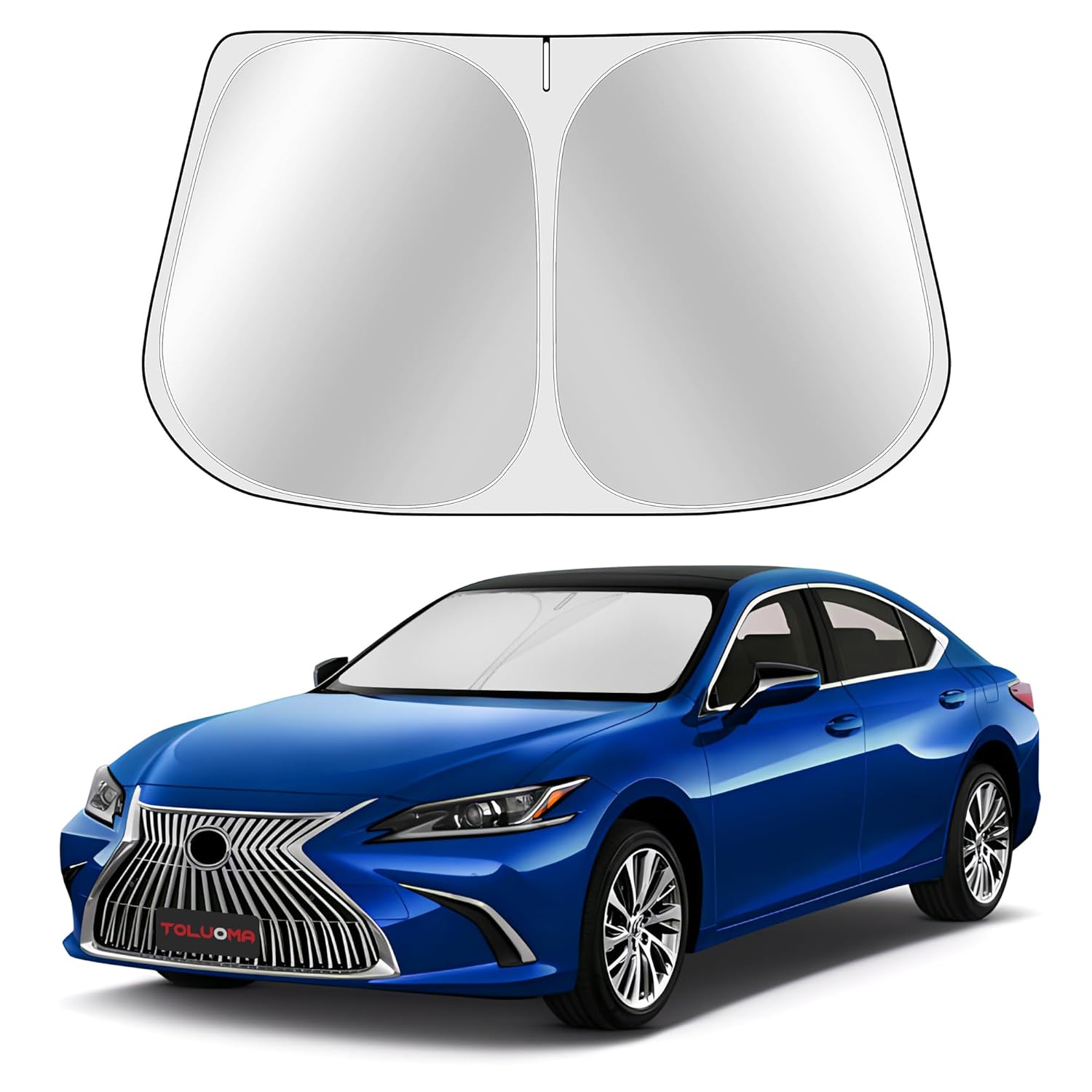 Custom Fit Windshield Sun Shade for Le-xus ES Sedan ES250 ES300h ES350 2019-2025 - Full Coverage 210T Reflective