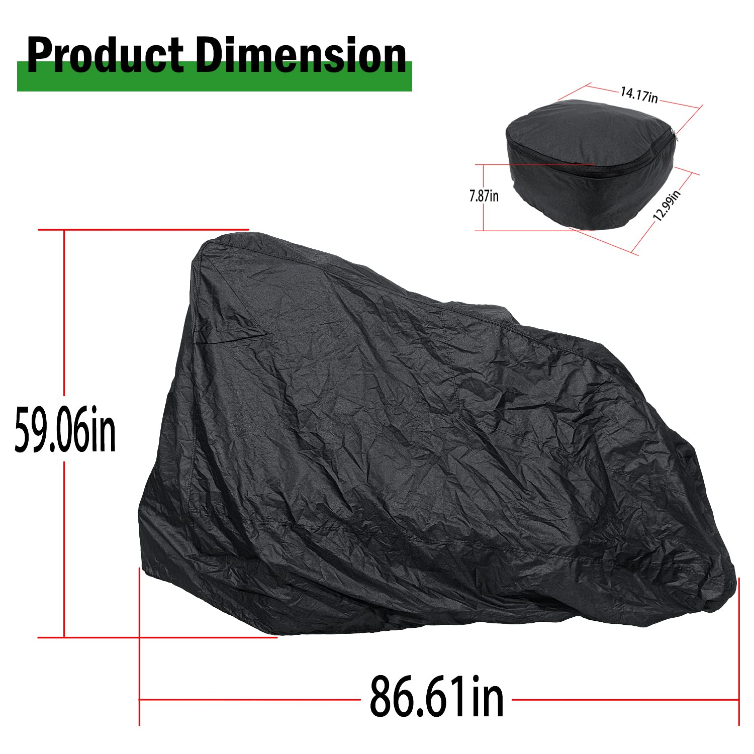 Funda protectora de doble capa para cortacésped John Deere X300 - X700 Series hecha de poliéster Oxford 330D grueso y resistente, repuesto para LP93647