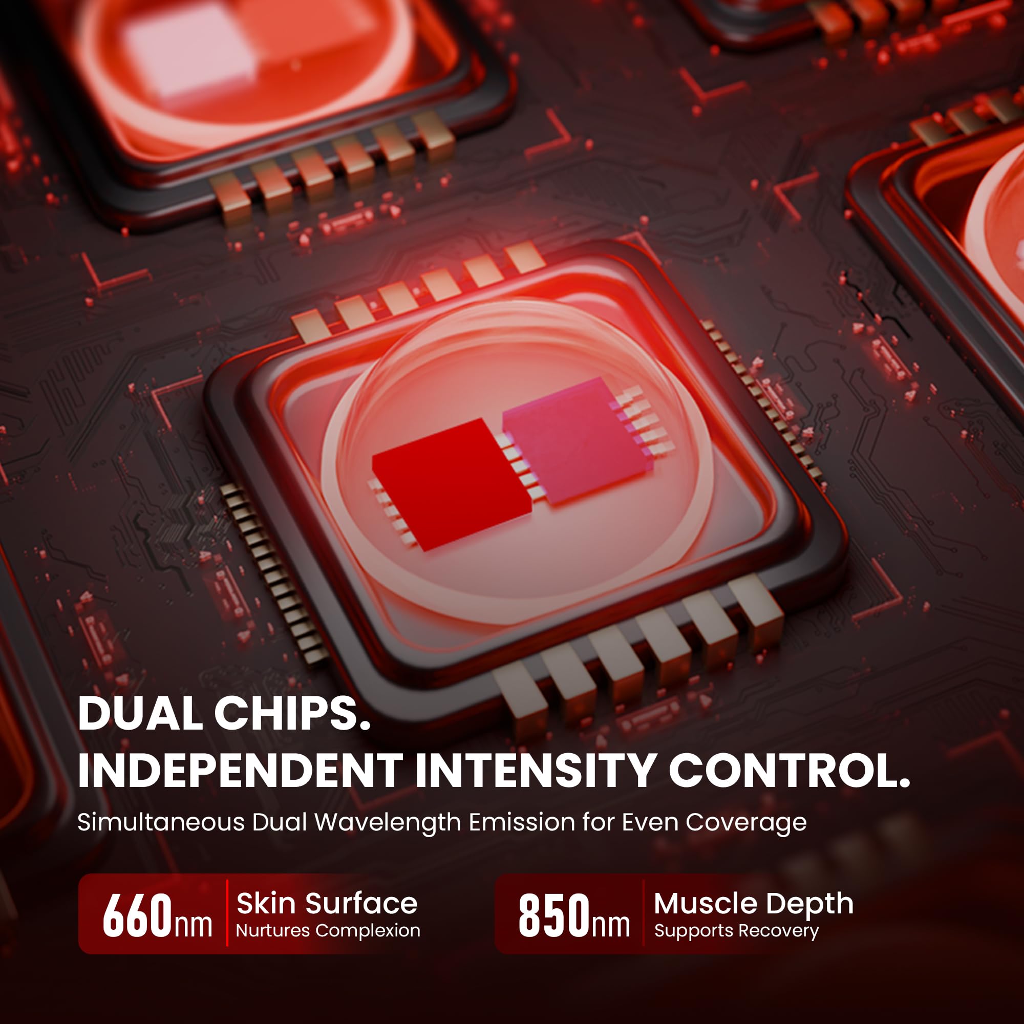 Red Light Therapy Panel - 660nm & 850nm Infrared Light Therapy Lamp with Smart App Control, 55 LEDs High Power Device at Home for Body, Face, Recovery, Skin Health, 115W (PRO100)