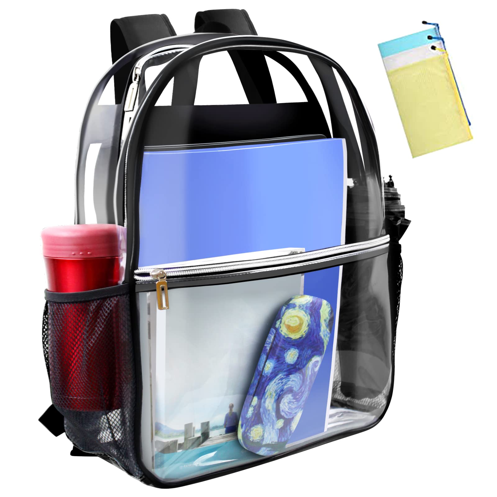 Clear Backpack For School Durable Tpu Transparent Bookback Large