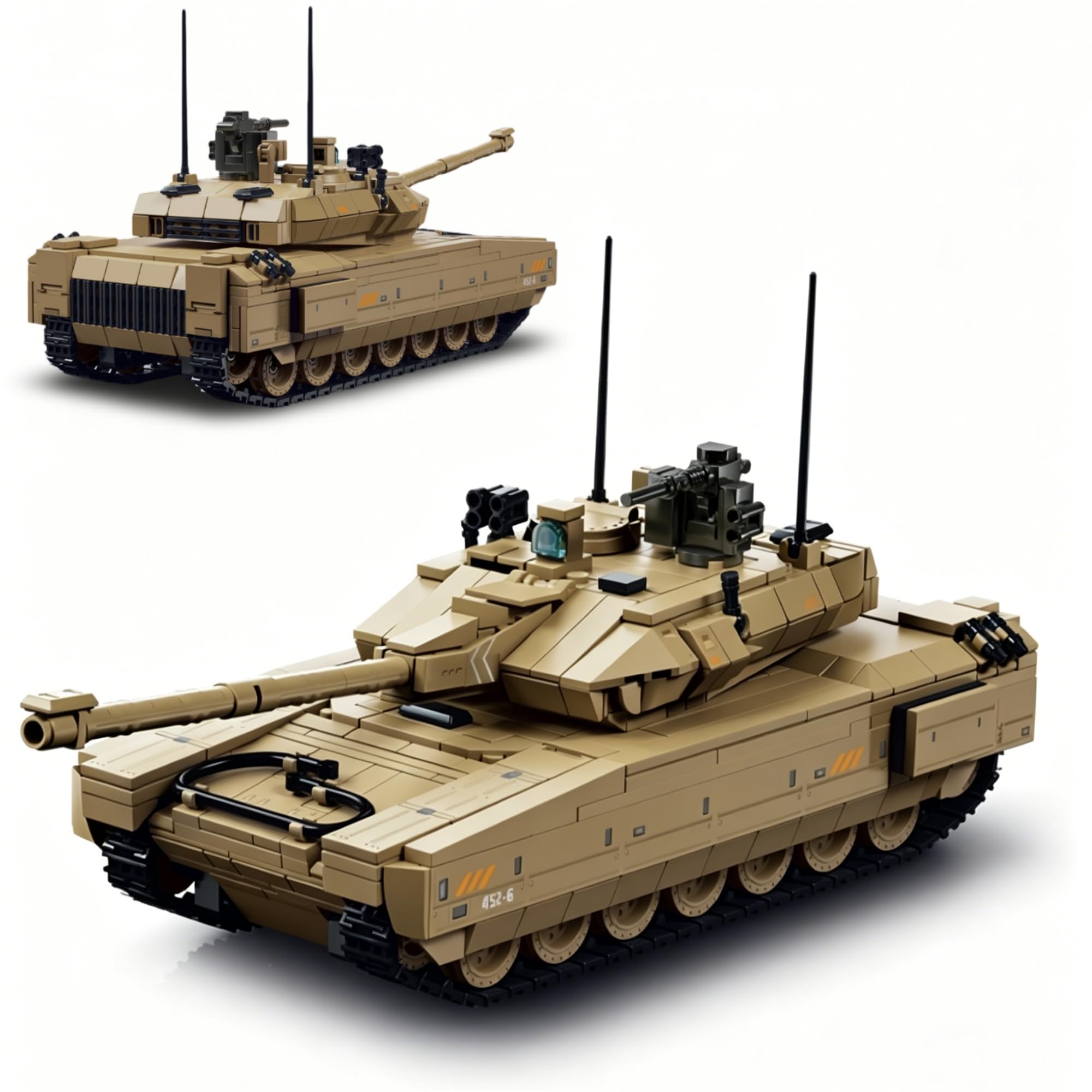 Ebortsin Military Tank Building Set for Adults, M1 Abrams Main Battle Tank Building Blocks, Military Army Tanks Toy Model for Home Office Decor, Ideas Gift (924 PCS)