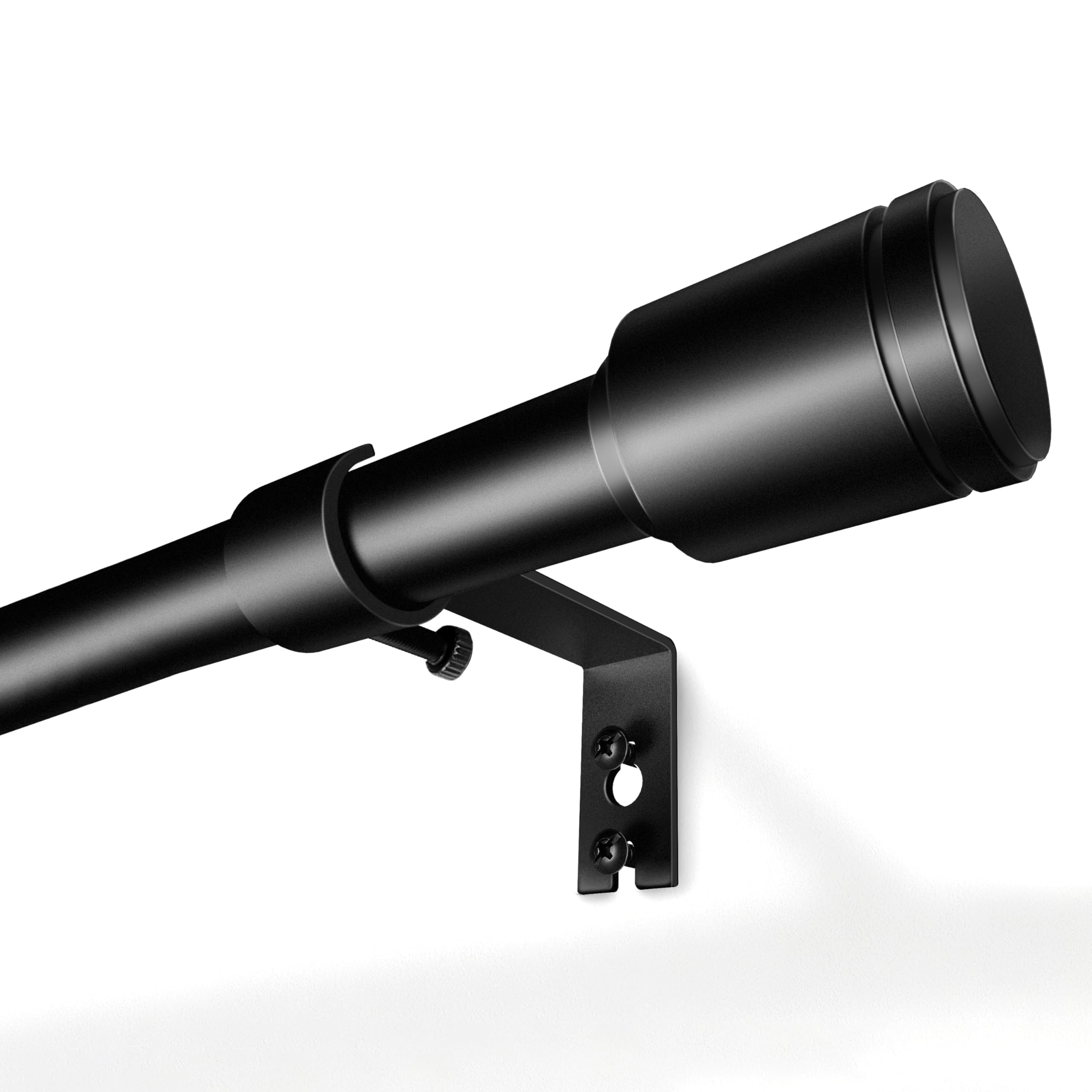Photo 1 of 1” Diameter Curtain Rods 30-120 Inch, for 30-116 Inch Windows, Adjustable Splicing Black Rods for Windows with Brackets, Window Rod Long Heavy Duty Curtains Rod, 1 Pack
