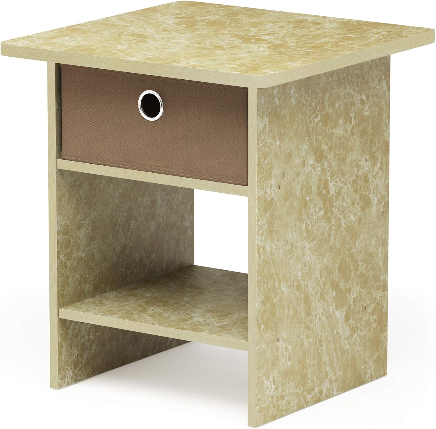 FURINNO Dario End Table/Night Stand Storage Shelf, 1-Pack, Dark Walnut : Everything Else