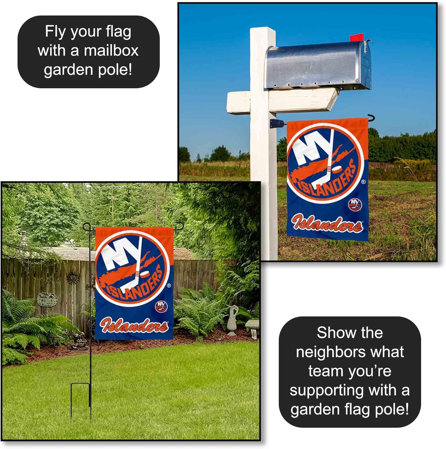 Islanders Double Sided Garden Banner Flag