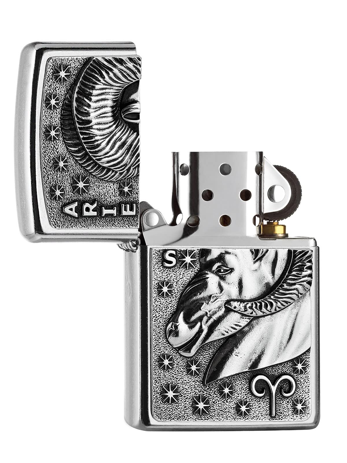Zippo, 2006507, PL AA8207 - Accendino AriesTierkr. V19, in ottone, design, 5,83,81,2