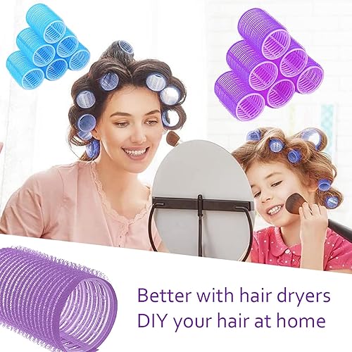 Miniatura 6 de Juego de 36 rulos de pelo, rodillos de pelo para cabello largo y mediano