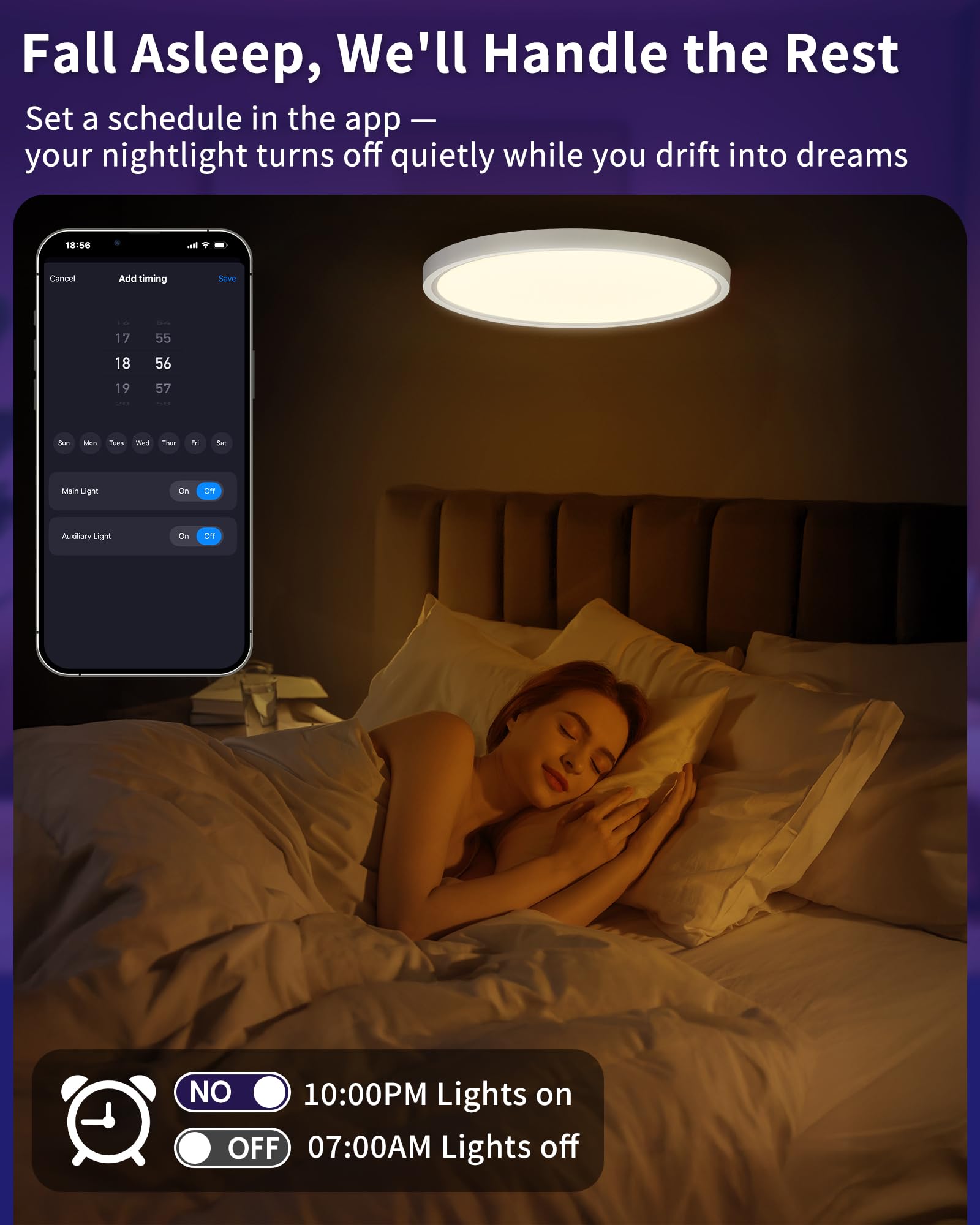 Plafón LED Inteligente 24W Regulable con Mando y Control WiFi – Lámpara de Techo Ultrafina con Luz de Fondo RGB, Compatible con Alexa y Google Home, para Salón y Dormitorio