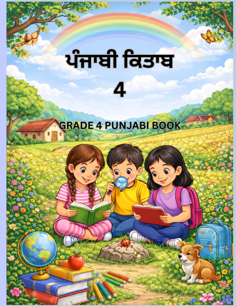 Punjabi Book for Grade 4: Stories, Poems, Informative Lessons and Workbook Activities for Punjabi Language Learners
