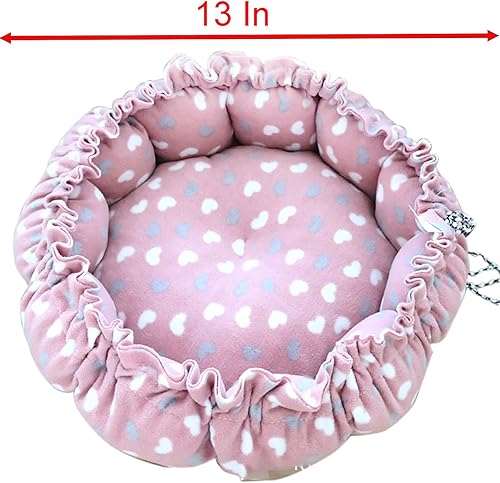 Miniatura 3 de YIKANGHENG Cama para gatos, nido de algodón rosa de 13 pulgadas de diámetro, para gatos, perros y otras mascotas (pequeño)