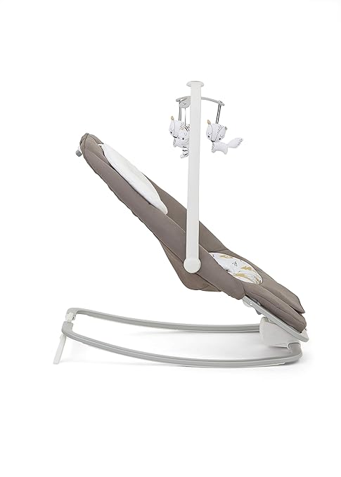 Joie Dreamer Baby Bouncer and Rocker -Soothing Vibrations and Music, Lightweight with 3 Position Reclining Seat, 2 Position Adjustable Leg & 3-point Harness System (Birth to 9 kg; Chair: 9kg to 15 kg)