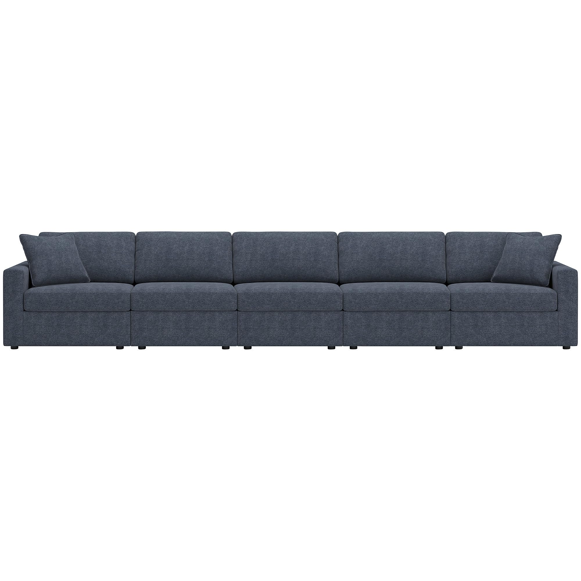 Signature Design by Ashley 5-Piece Modular Sectional Couch, Ink Blue