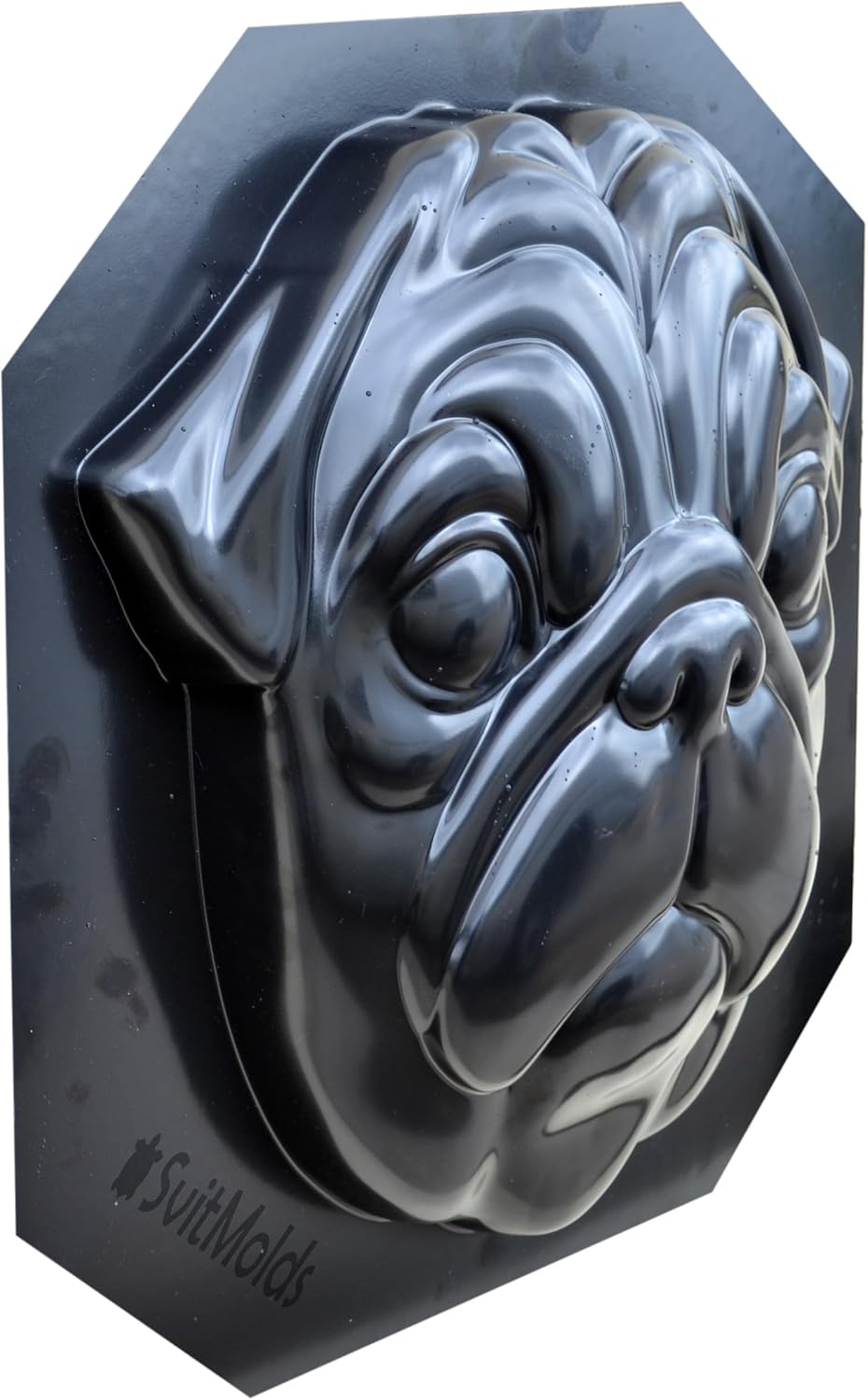 Concret Mold Big Pug Dog DIY Stepping Stone Plaster Concrete Garden Decor Statue for Yard Garden Decor Mold Pet Model D96