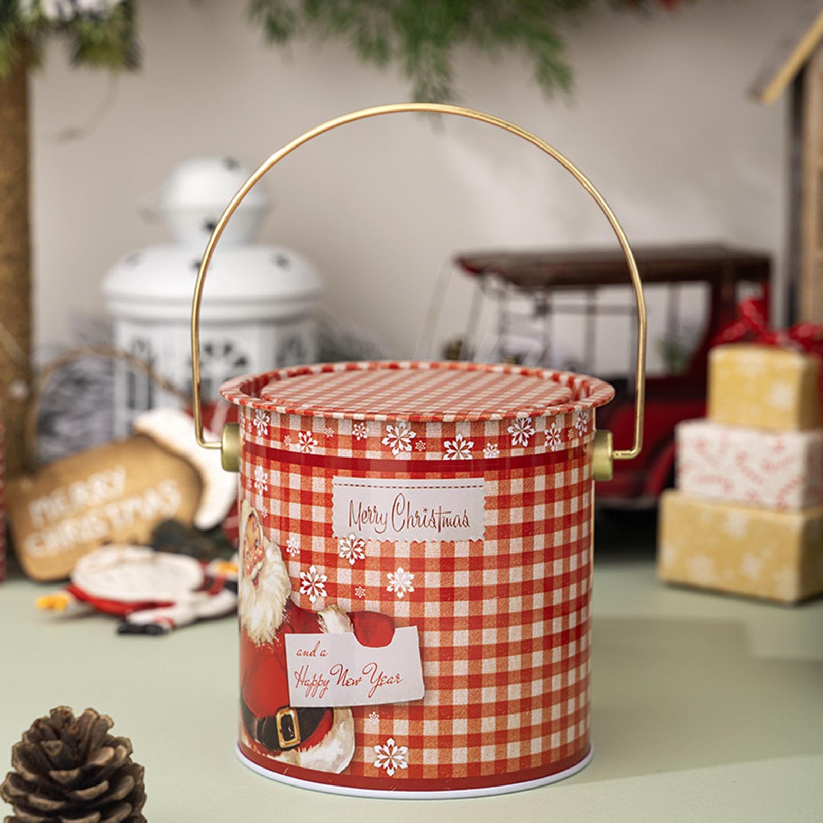 Genérico Scatole Di Natale | Scatola Di Cioccolato Con Sette Pezzi | Scatola Di Dolci Di Natale Con Manico E Coperchio,Per Cuocere, Alimenti, Panificio, Esposizione, Conservazione, Cioccolato ed